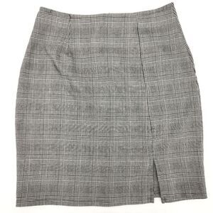 Windsor Plaid Mood High Slit Mini Skirt Womens Size Medium Check Y2K 2000s Style